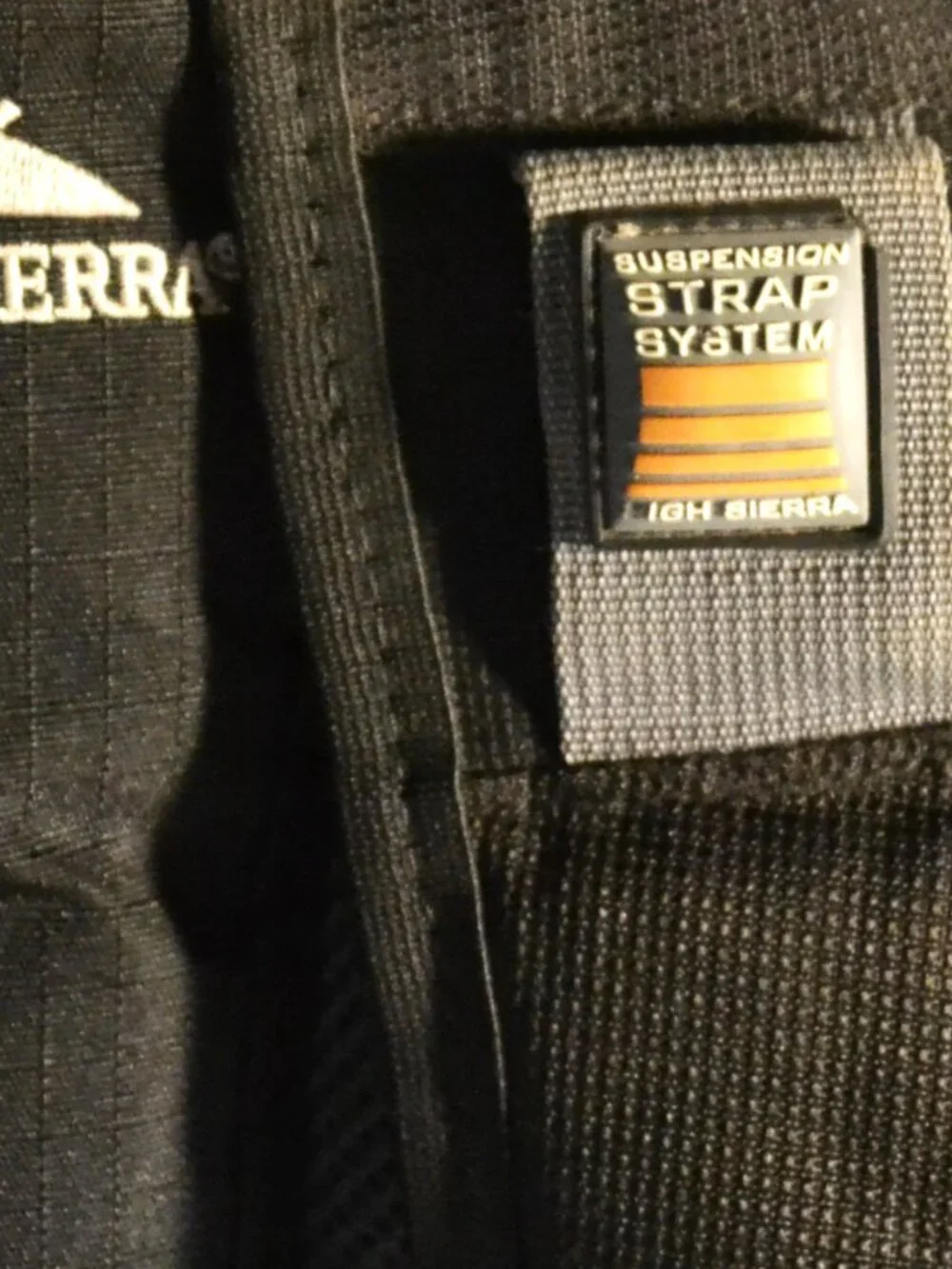 High Sierra Swerve Backpack Black Suspendion Strap System Travel Camping School